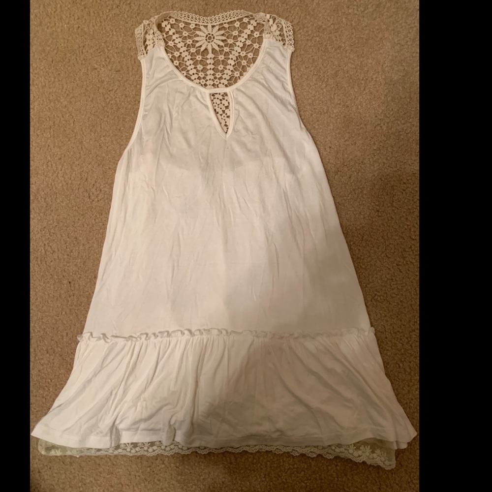 White/Cream Flowing Layered Tank Top Blouse